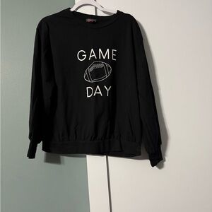 GAME DAY Black Crewneck Sweatshirt -
